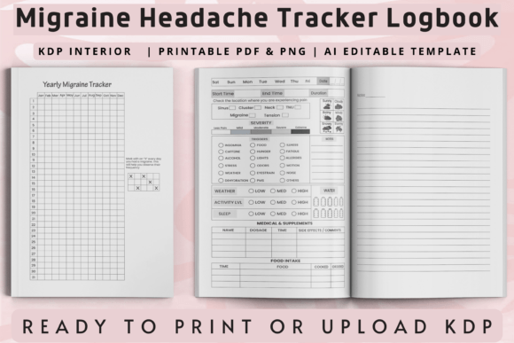 Migraine Headache Tracker: A Professional KDP Interior Solution for Creators