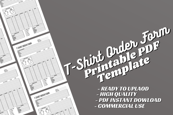 Simplify Your Custom T-Shirt Business with an Editable Order Form