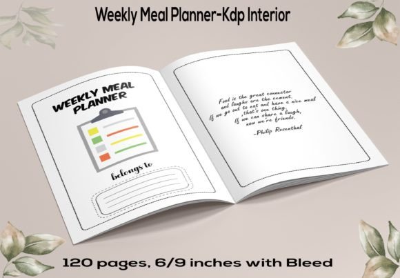 Weekly Meal Planner-Black White: A Simple Tool for Organized Cooking